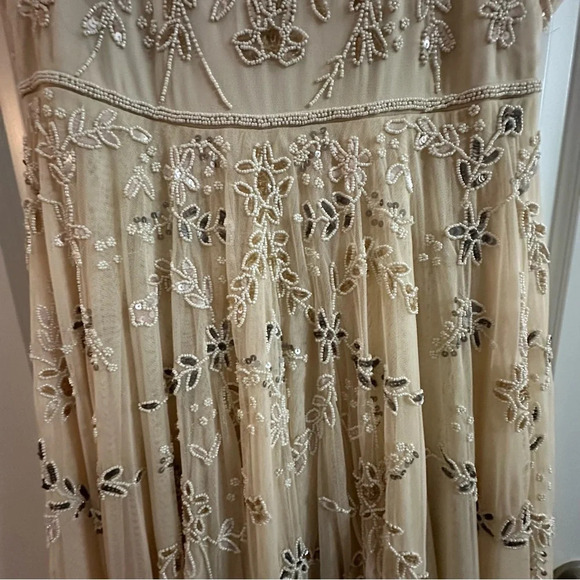 NWT Anthropologie Mac Duggal Evonna Dress 14 Wedding Mother of the Bride Ivory - Picture 16 of 16